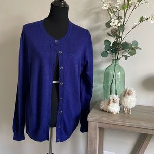 Original Nicole Miller Button Front Sparkle Cardigan
